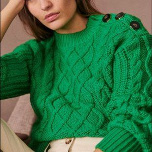 Sezane James Jumper Sweater Bright green
